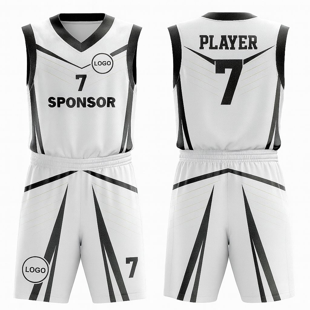 JJ Matrix Basketball Jersey (White Base)