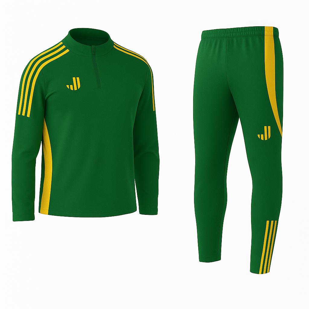 Kid's Striped Jersey and Jersey Slim-Fit Training Tracksuit