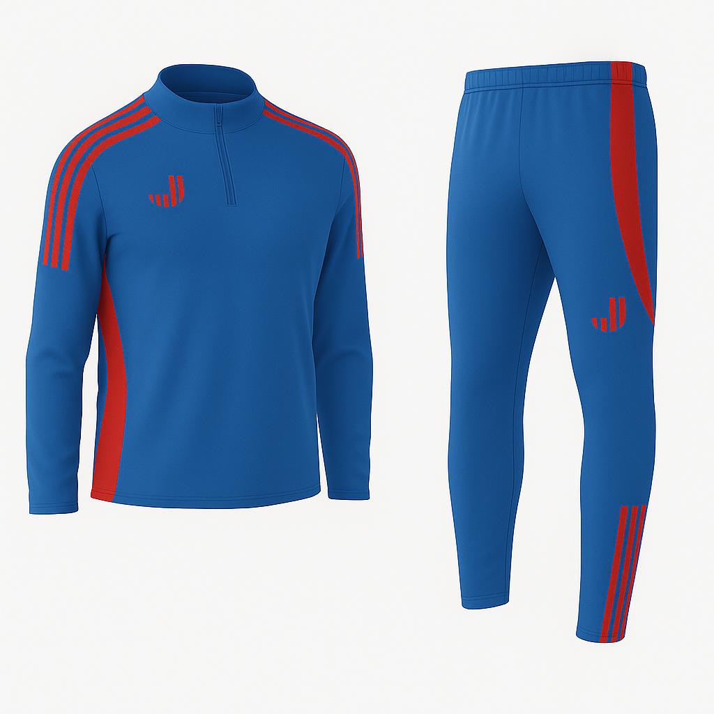 Kid's Striped Jersey and Jersey Slim-Fit Training Tracksuit