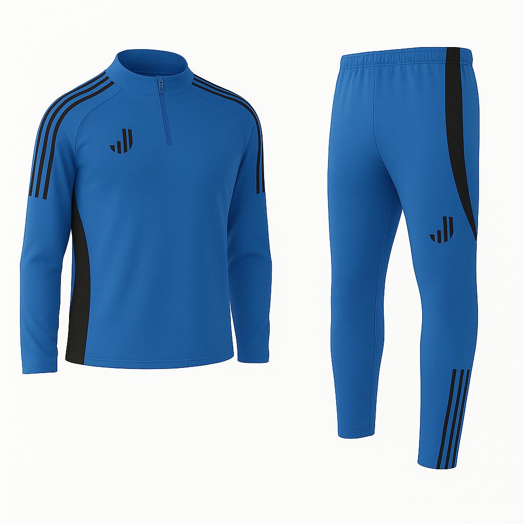 Kid's Striped Jersey and Jersey Slim-Fit Training Tracksuit