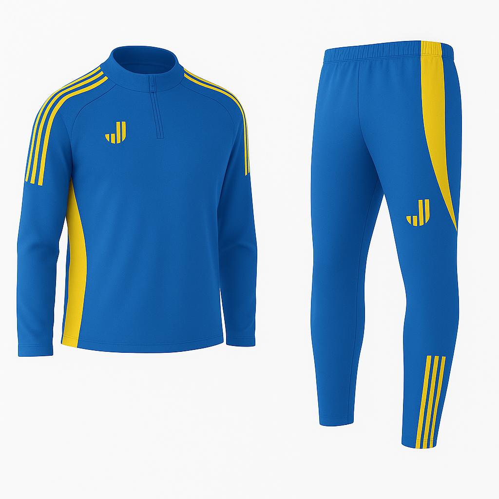 Kid's Striped Jersey and Jersey Slim-Fit Training Tracksuit