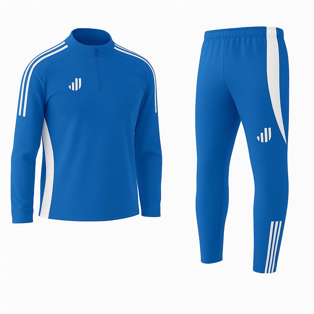 Kid's Striped Jersey and Jersey Slim-Fit Training Tracksuit