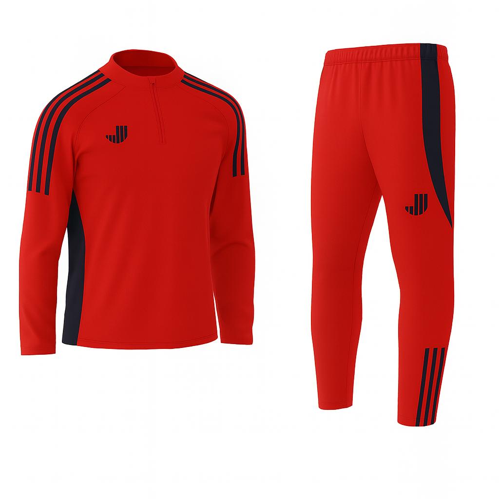 Kid's Striped Jersey and Jersey Slim-Fit Training Tracksuit