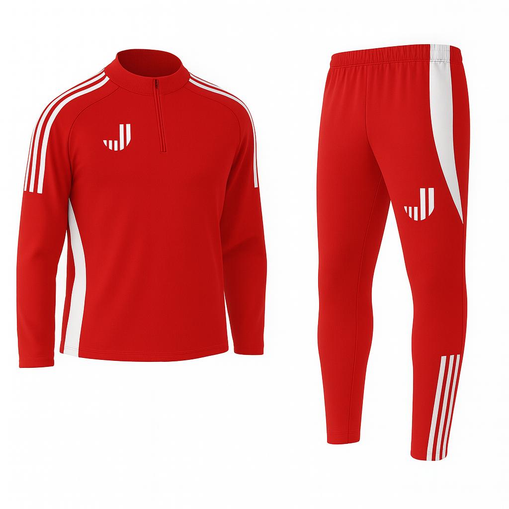 Kid's Striped Jersey and Jersey Slim-Fit Training Tracksuit
