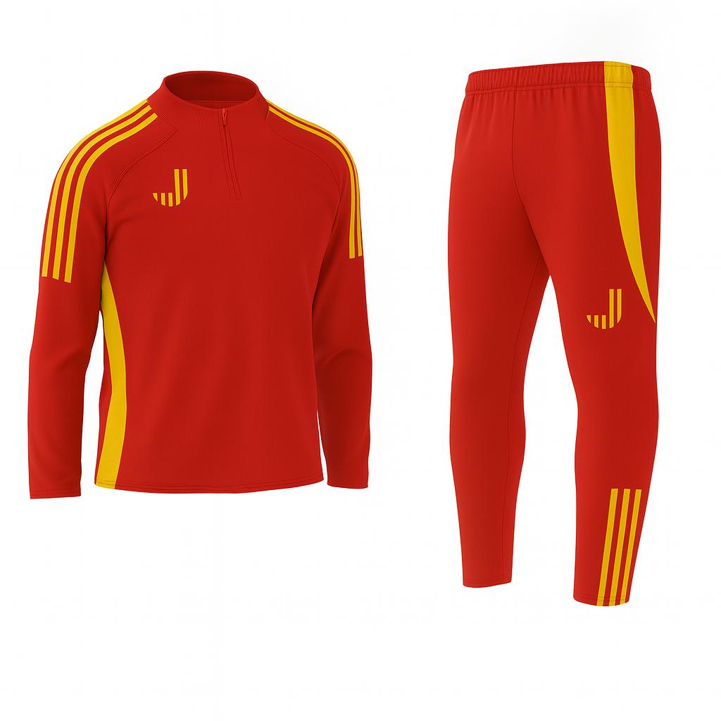 Kid's Striped Jersey and Jersey Slim-Fit Training Tracksuit
