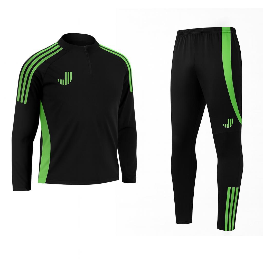 Kid's Striped Jersey and Jersey Slim-Fit Training Tracksuit