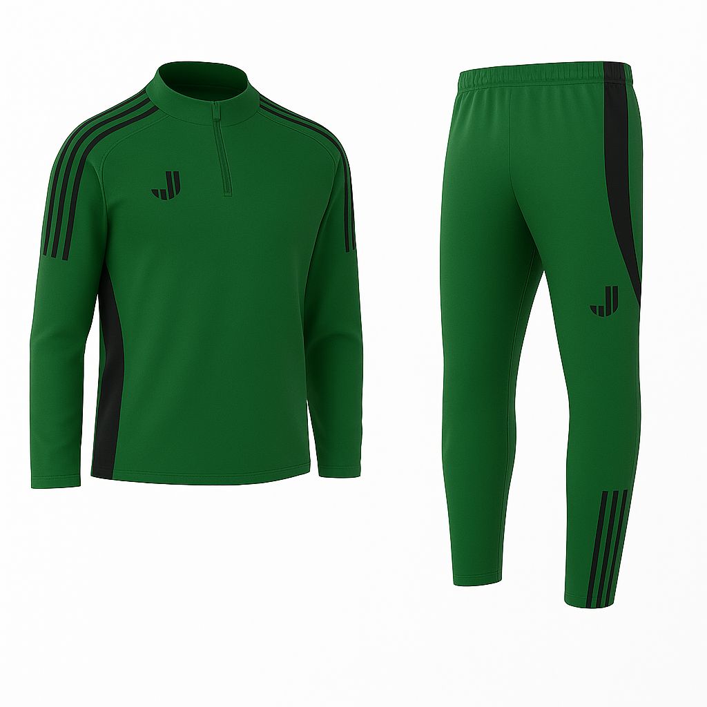 Kid's Striped Jersey and Jersey Slim-Fit Training Tracksuit