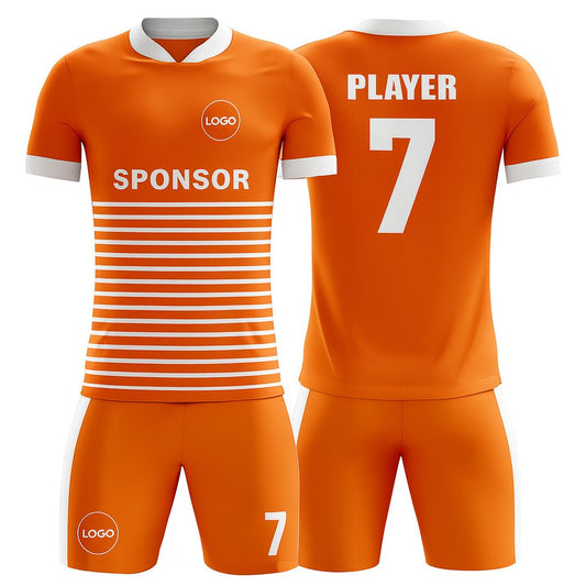 Kid's Soccer Jersey - Aqua Stripe