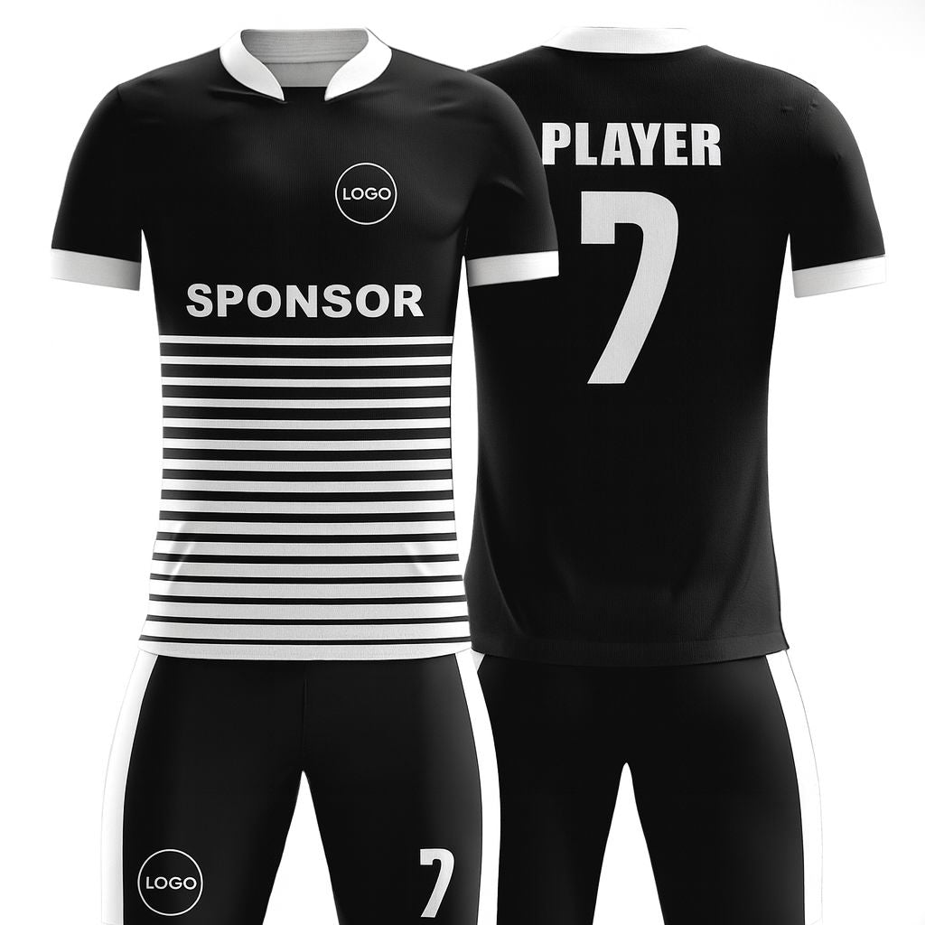 Kid's Soccer Jersey - Aqua Stripe