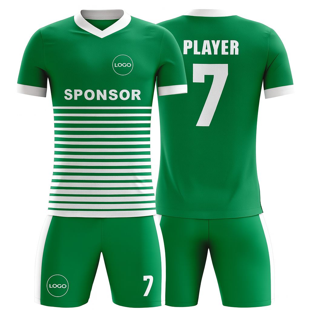 Kid's Soccer Jersey - Aqua Stripe