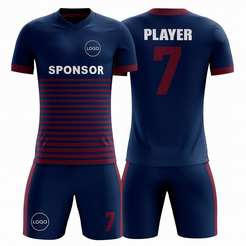Kid's Soccer Jersey - Aqua Stripe