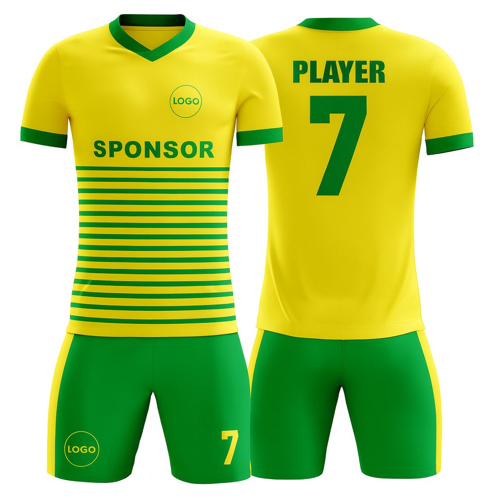 Kid's Soccer Jersey - Aqua Stripe