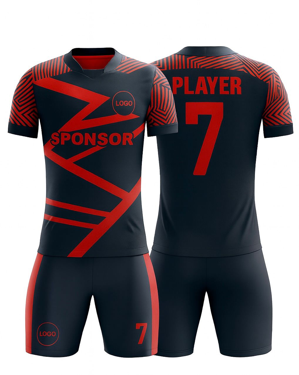 Kid's Soccer Jersey - Inferno Lines