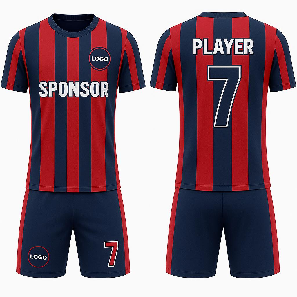 Men's Inter Striped  Soccer Jersey