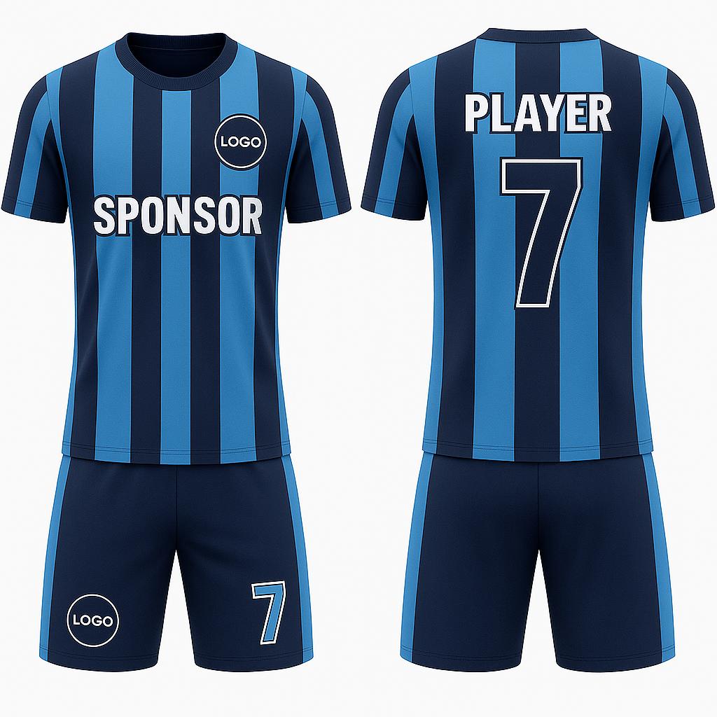 Men's Inter Striped  Soccer Jersey