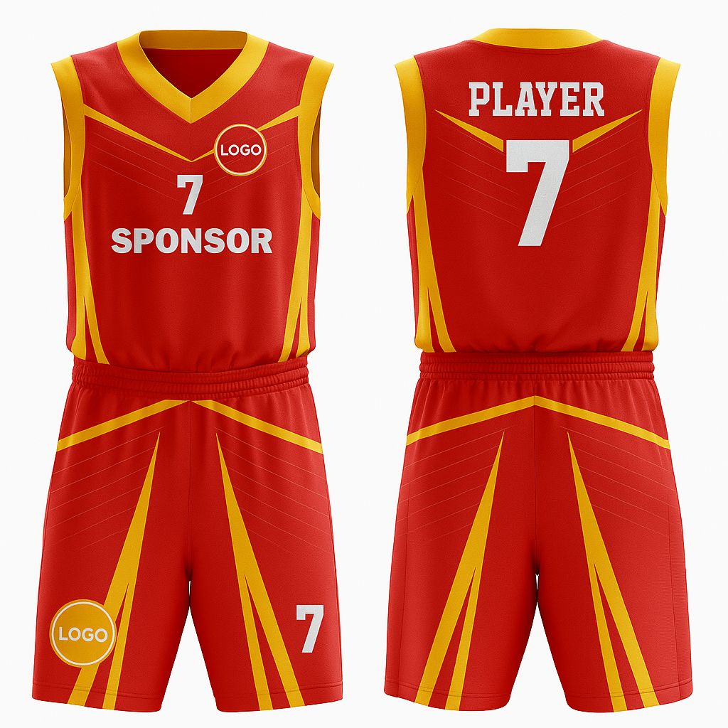 JJ Matrix Basketball Jersey (Red Base)