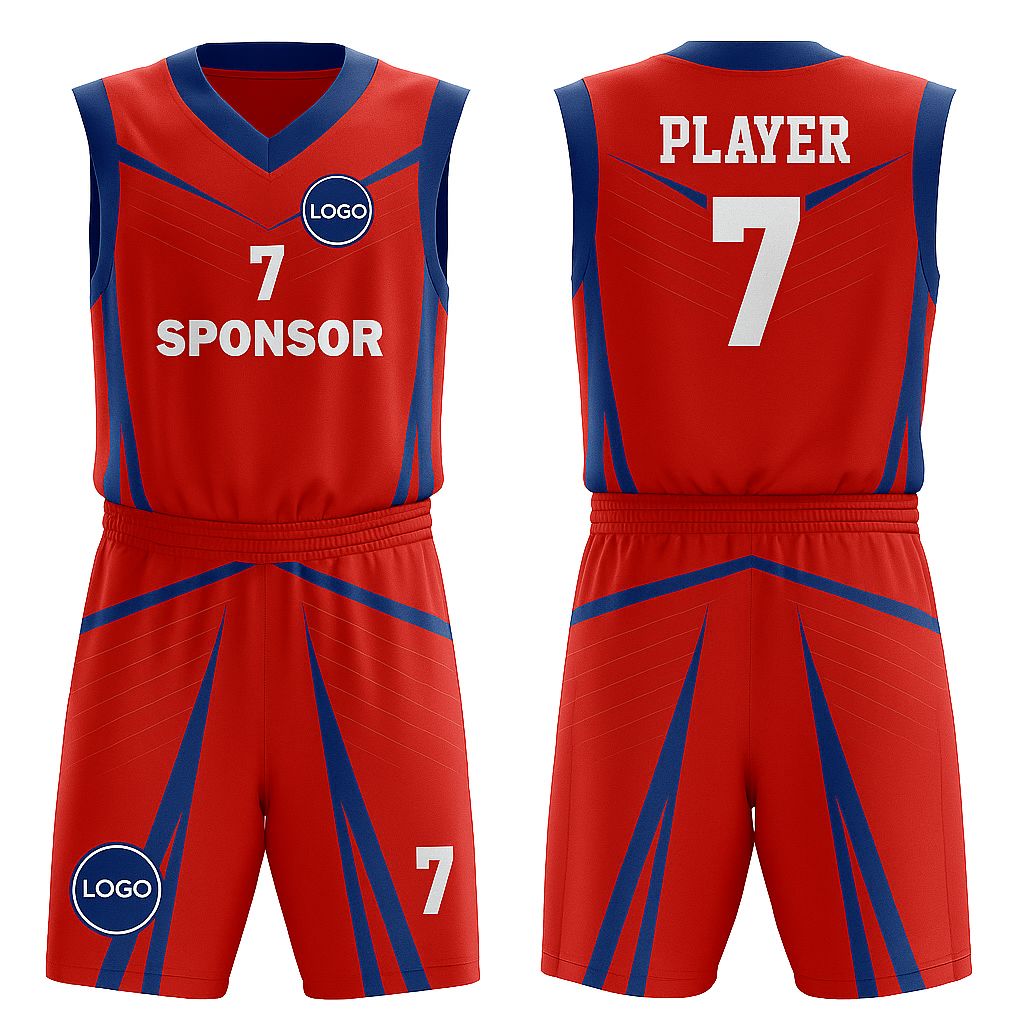 JJ Matrix Basketball Jersey (Red Base)