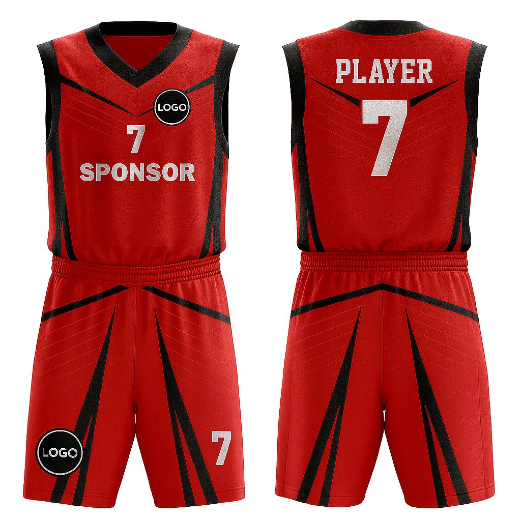 JJ Matrix Basketball Jersey (Red Base)