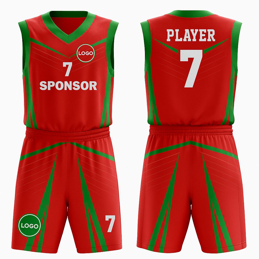JJ Matrix Basketball Jersey (Red Base)