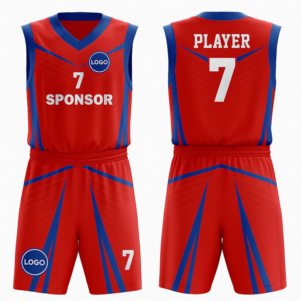 JJ Matrix Basketball Jersey (Red Base)