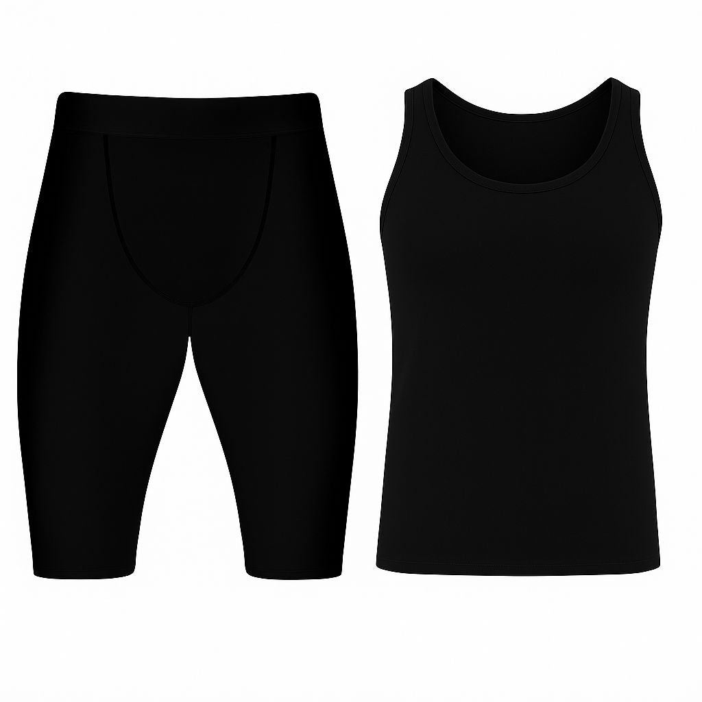 JJ Men's Athletics Training and Fitness Jersey with Short-Tights