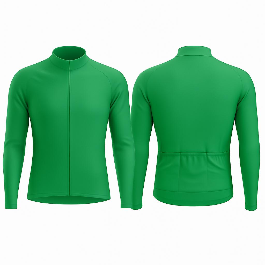 JJ Super Cyclist One Color Long Sleeve Cycling Jersey