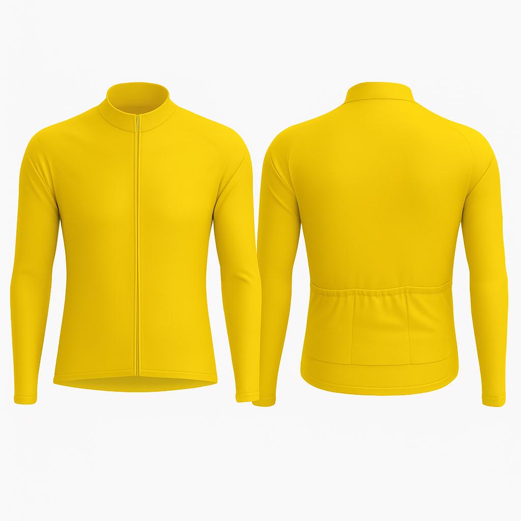 JJ Super Cyclist One Color Long Sleeve Cycling Jersey