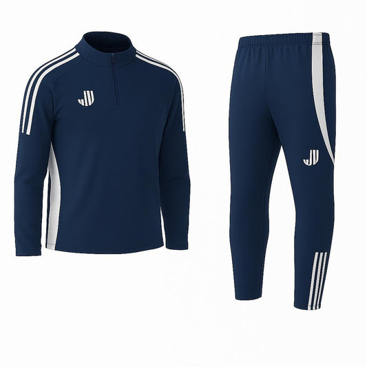 Kid's Striped Jersey and Jersey Slim-Fit Training Tracksuit