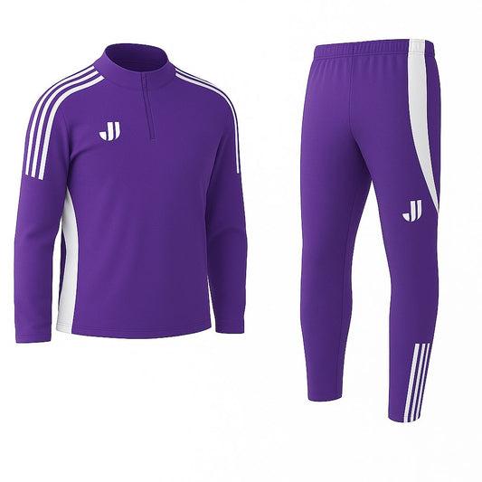Kid's Striped Jersey and Jersey Slim-Fit Training Tracksuit
