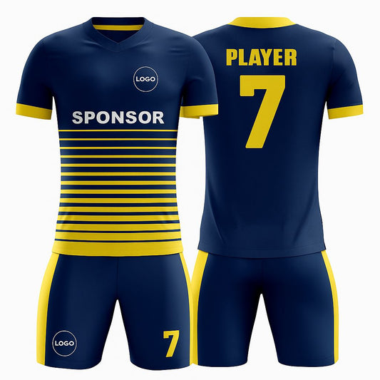 Kid's Soccer Jersey - Aqua Stripe