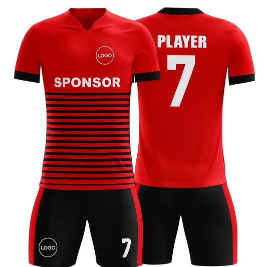 Kids's Soccer Jersey - Aqua Stripe