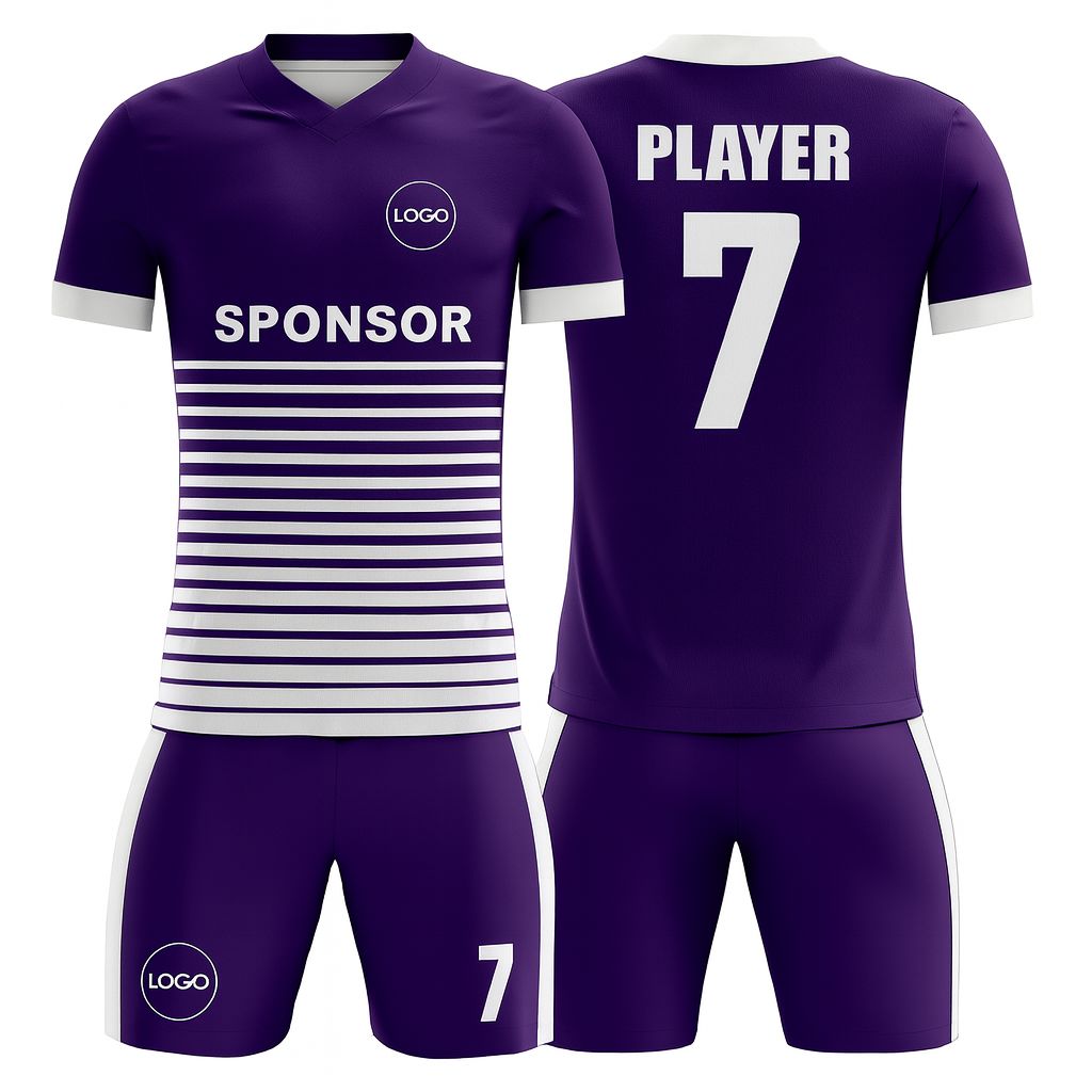 Kids's Soccer Jersey - Aqua Stripe